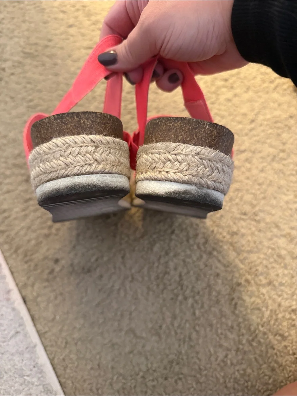Madden Girl Women’s Neon Coral Elastic Strap Sandals